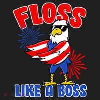 4th Of July Floss Like A Boss Eagle Hat thumb 2