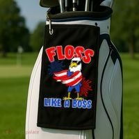 4th Of July Floss Like A Boss Eagle Golf Towel thumb 2