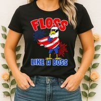 4th Of July Floss Like A Boss Eagle Women's T-Shirt thumb 2