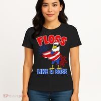 4th Of July Floss Like A Boss Eagle Women's T-Shirt thumb 4