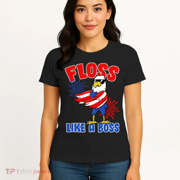 4th Of July Floss Like A Boss Eagle Women's T-Shirt