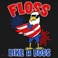 4th Of July Floss Like A Boss Eagle Women's T-Shirt thumb 6