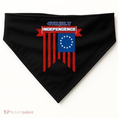 4th Of July Independence American Flag  USA-Made Doggie Bandana