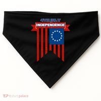 4th Of July Independence American Flag  USA-Made Doggie Bandana thumb 0