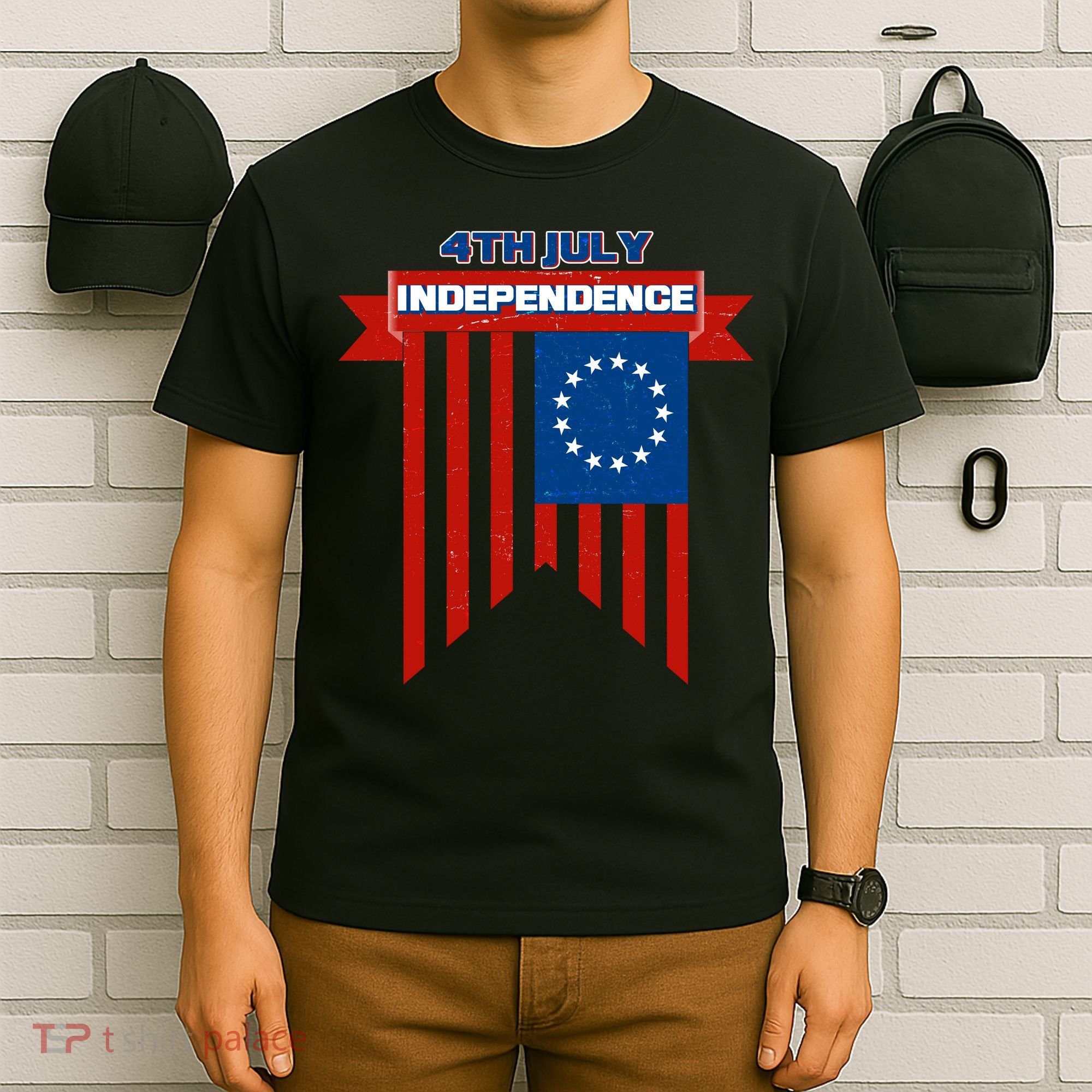 4th Of July Independence American Flag  T-Shirt