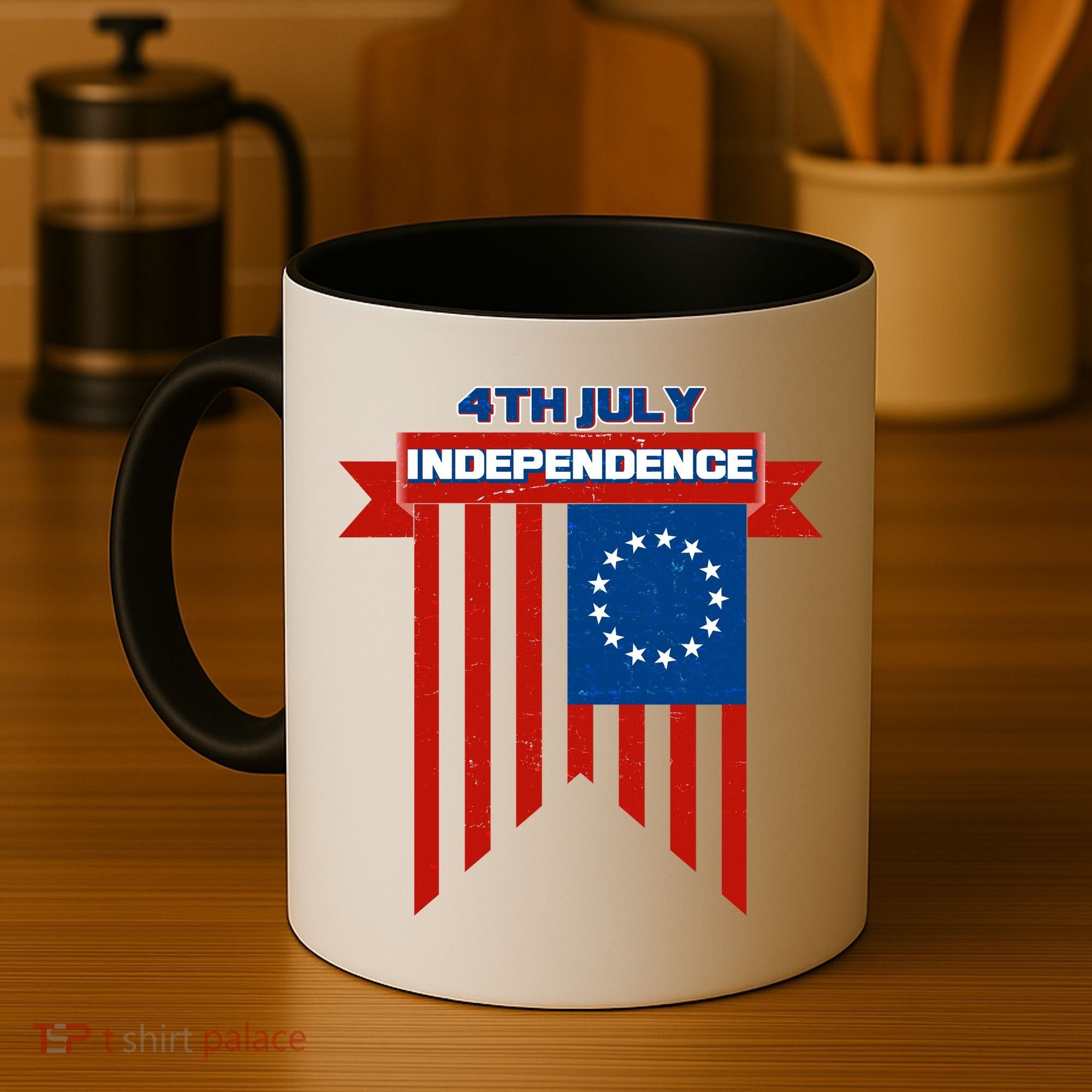 4th Of July Independence American Flag  Coffee Mug