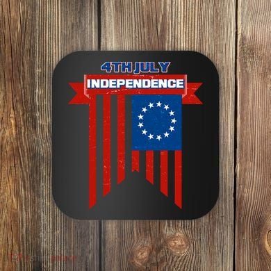 4th Of July Independence American Flag  Coaster