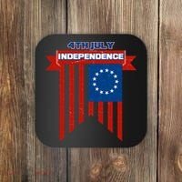 4th Of July Independence American Flag  Coaster thumb 0