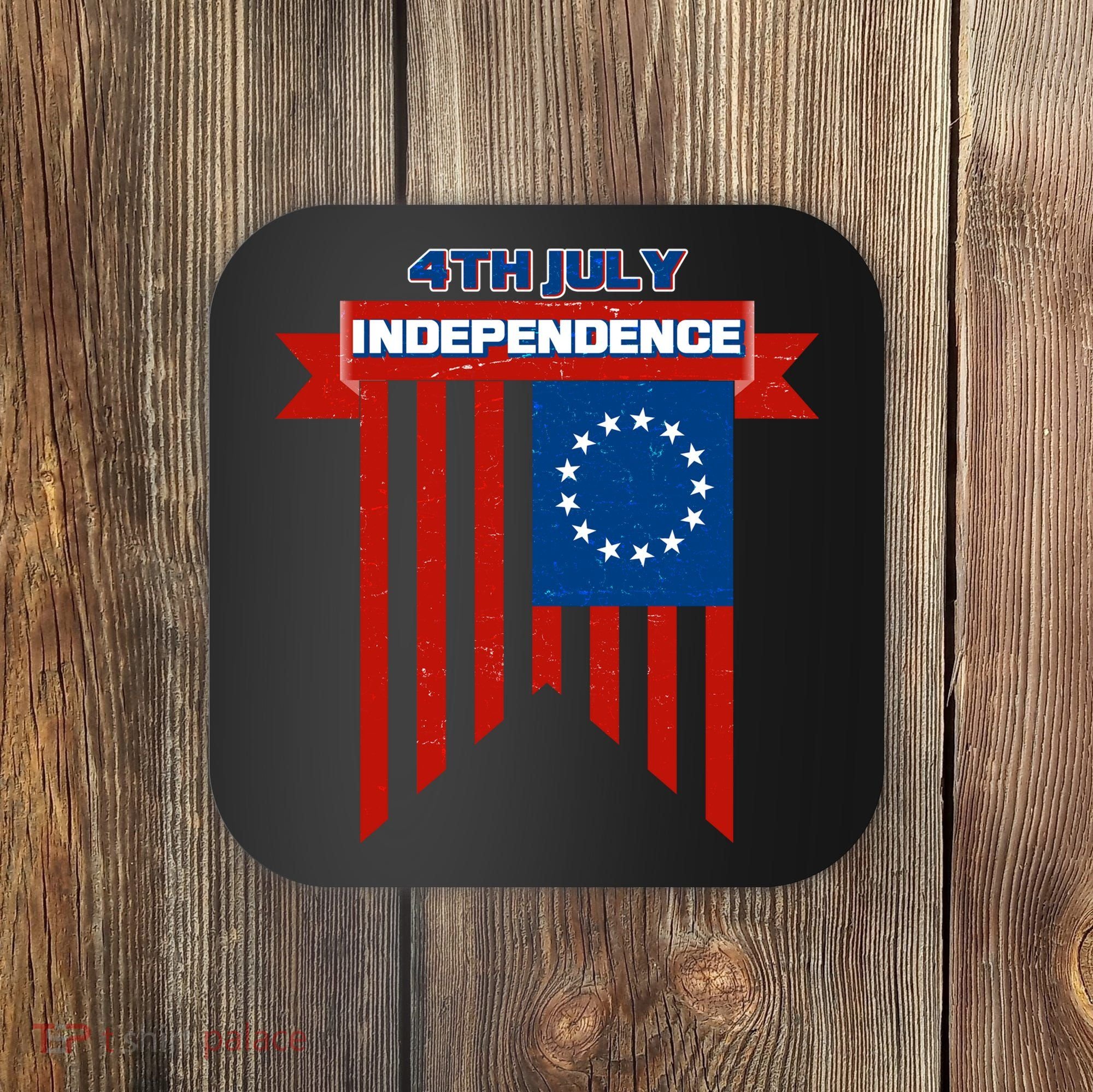 4th Of July Independence American Flag  Coaster