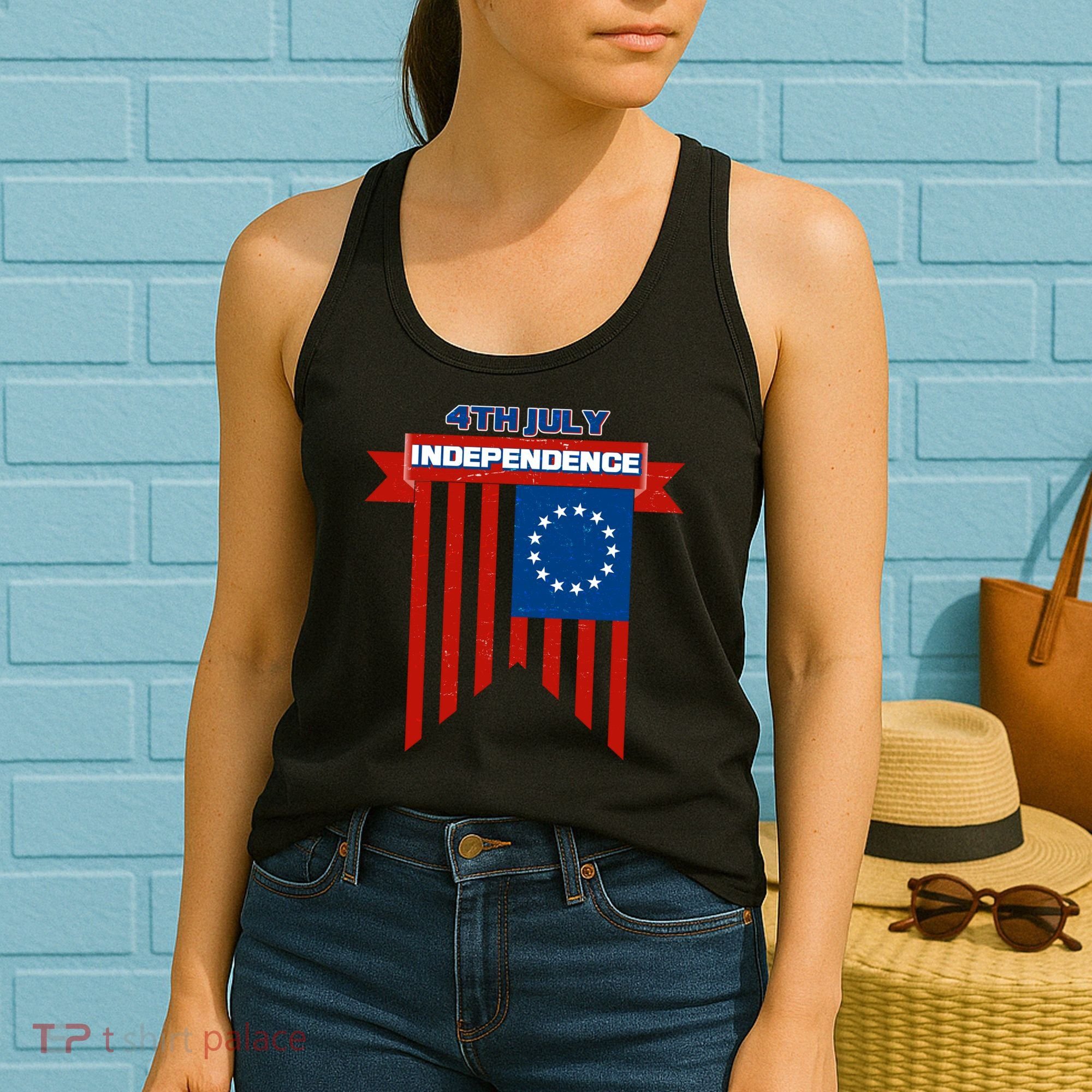 4th Of July Independence American Flag  Women's Tank Top
