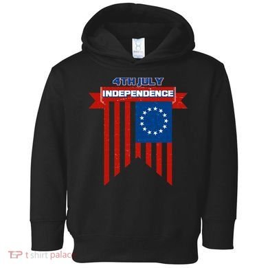 4th Of July Independence American Flag  Toddler Hoodie