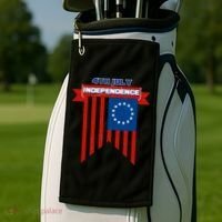 4th Of July Independence American Flag  Golf Towel thumb 2