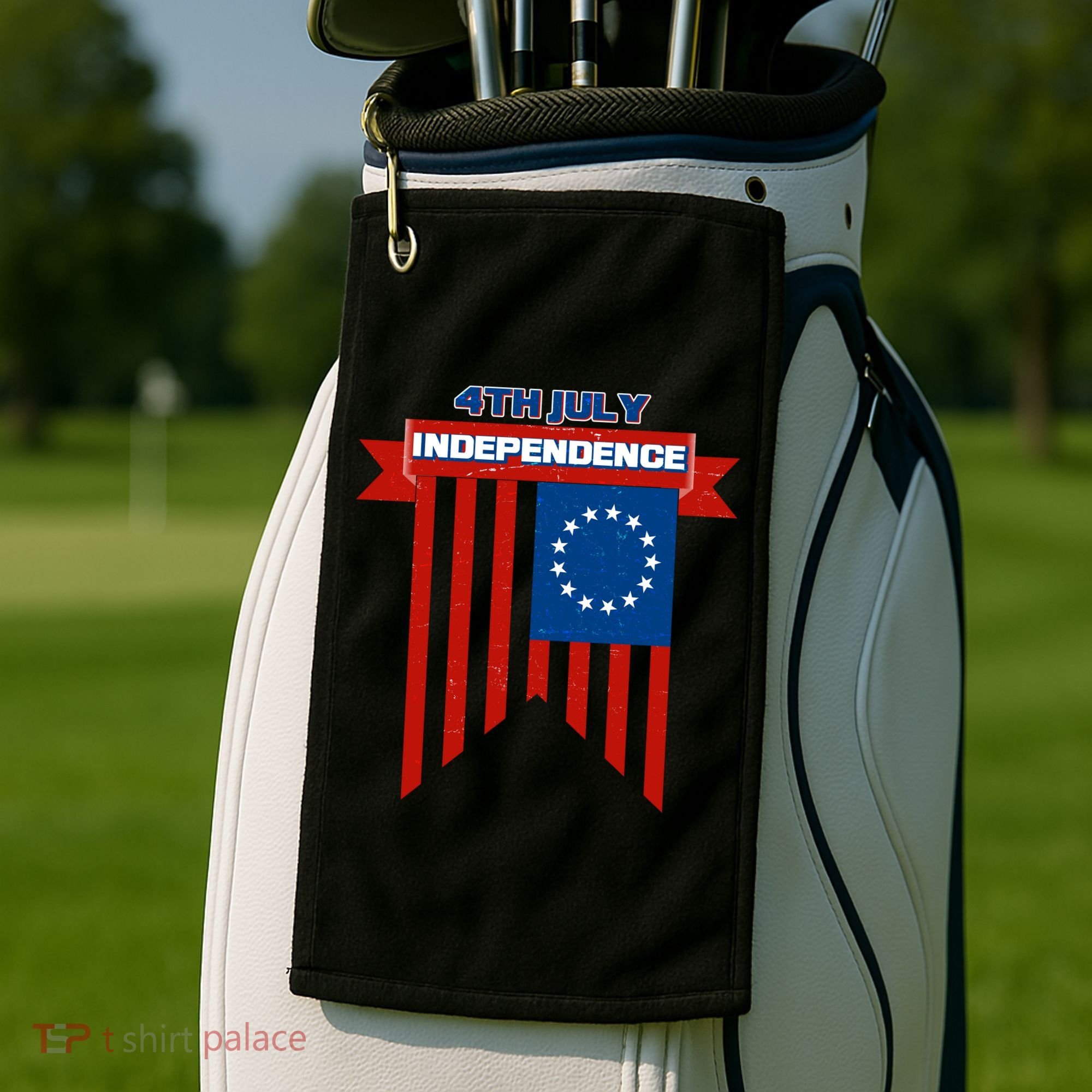 4th Of July Independence American Flag  Golf Towel