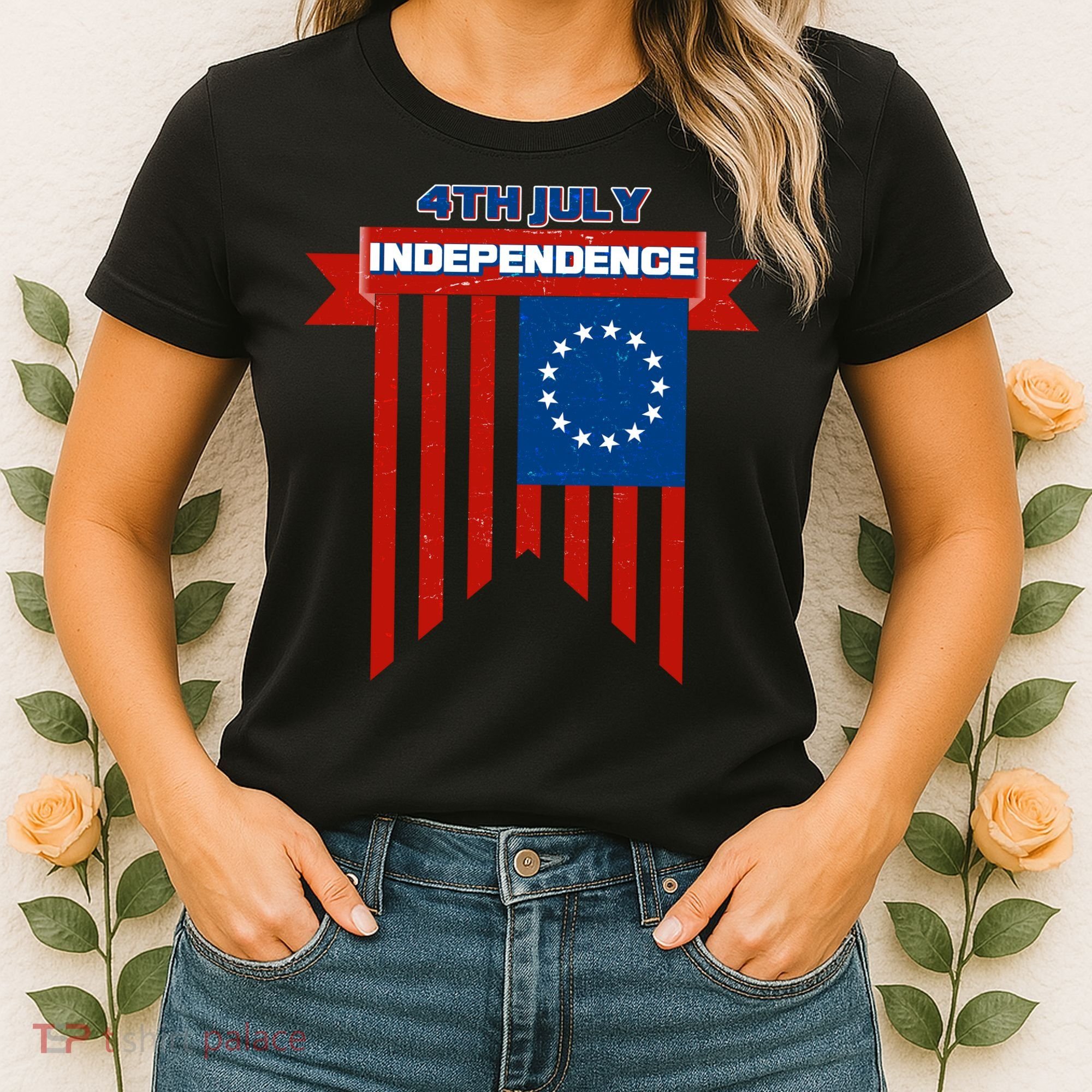 4th Of July Independence American Flag  Women's T-Shirt