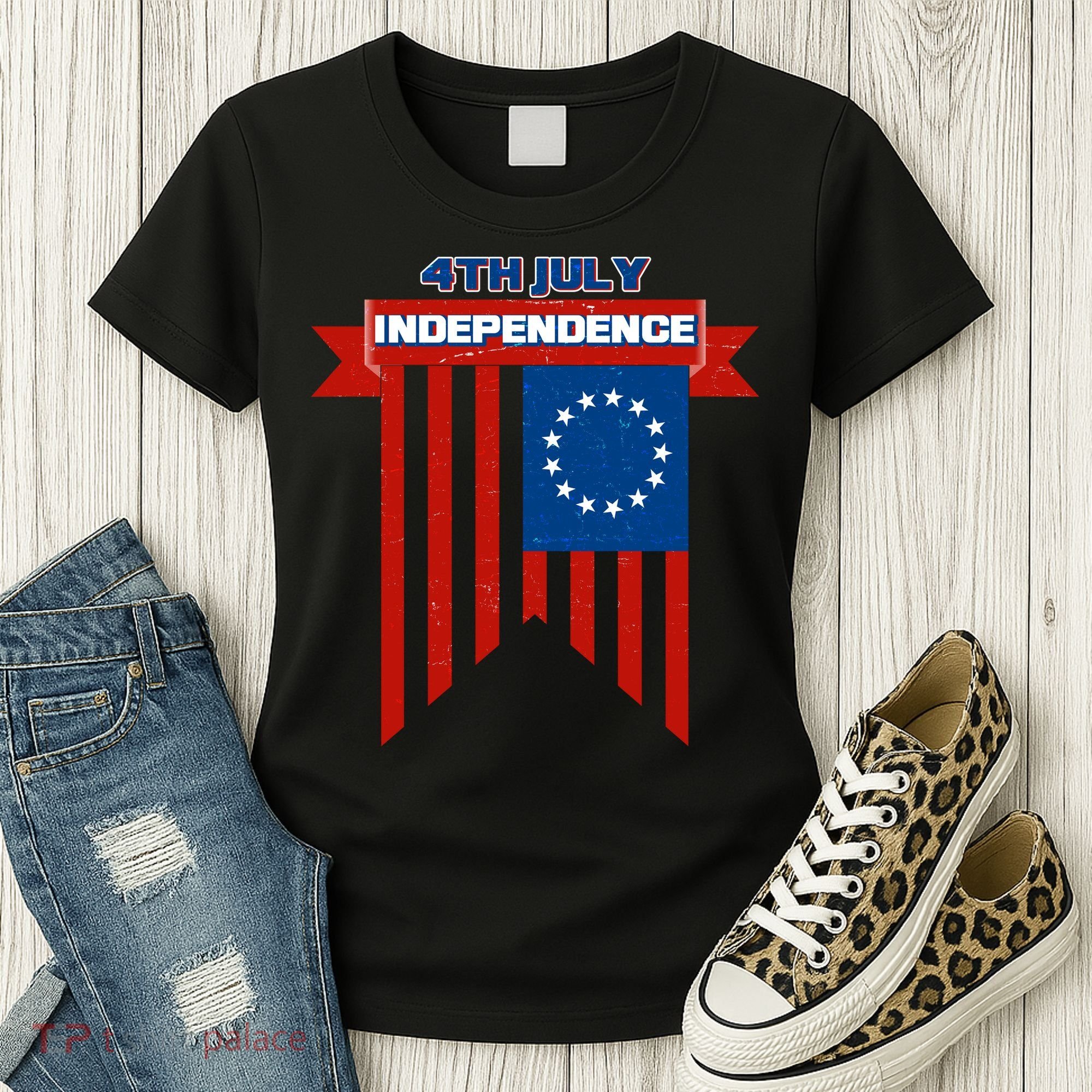 4th Of July Independence American Flag  Women's T-Shirt