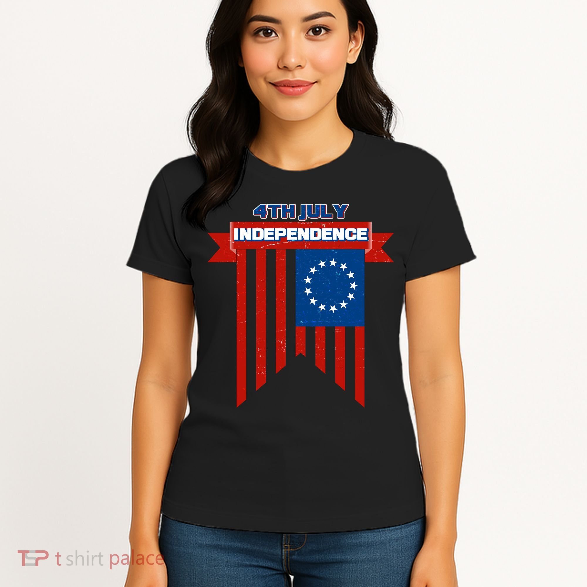 4th Of July Independence American Flag  Women's T-Shirt