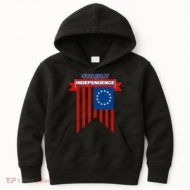 4th Of July Independence American Flag  Kids Hoodie
