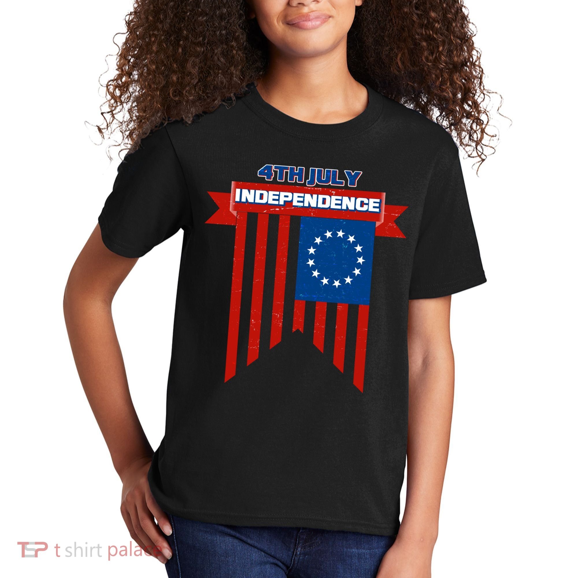 4th Of July Independence American Flag  Kids T-Shirt