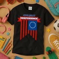 4th Of July Independence American Flag  Kids T-Shirt thumb 3