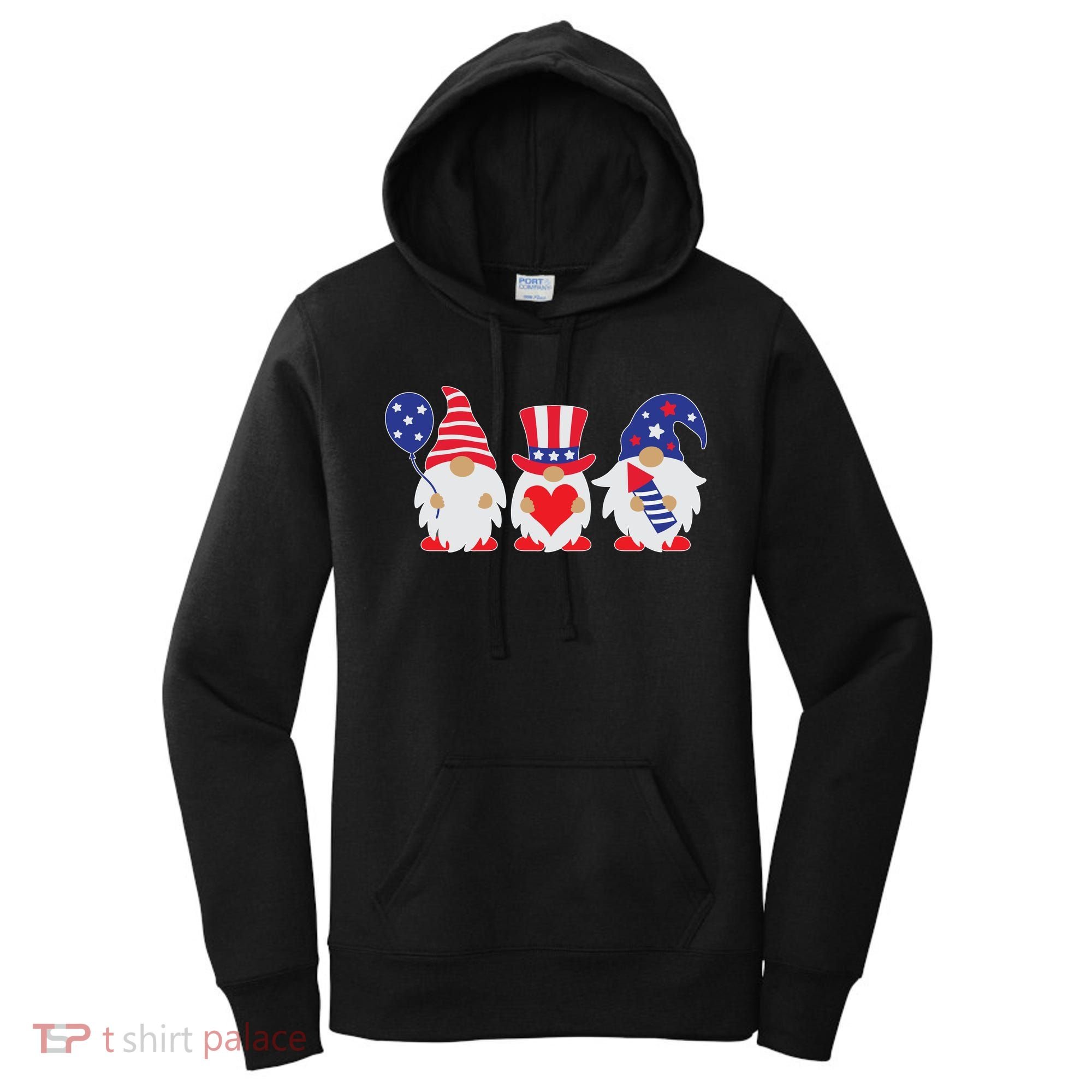 4th of July Lawn Gnomes USA Women's Hoodie