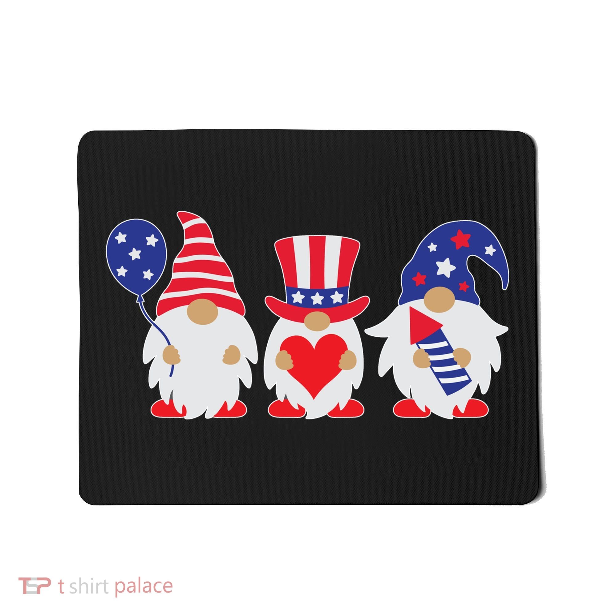 4th of July Lawn Gnomes USA Mousepad