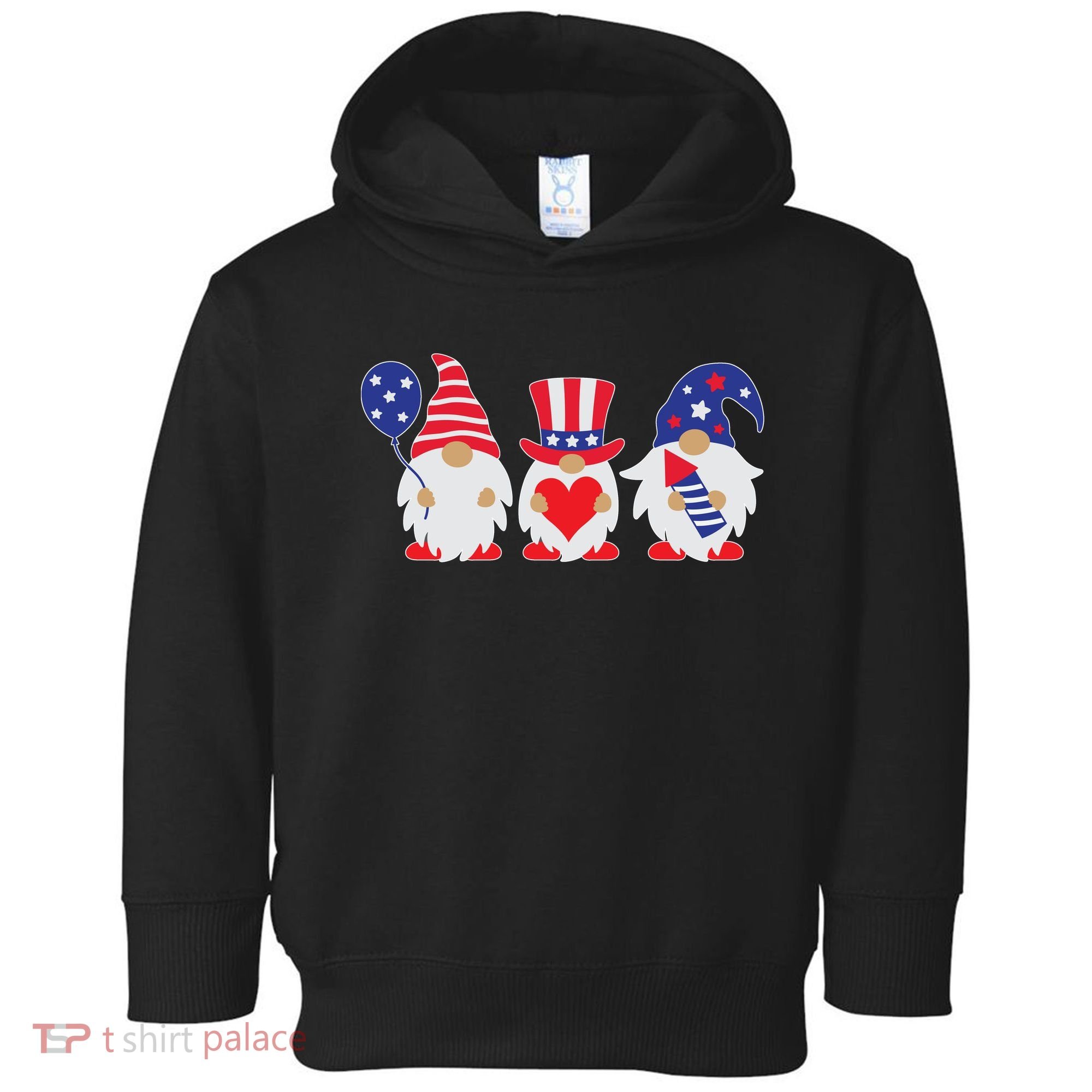4th of July Lawn Gnomes USA Toddler Hoodie