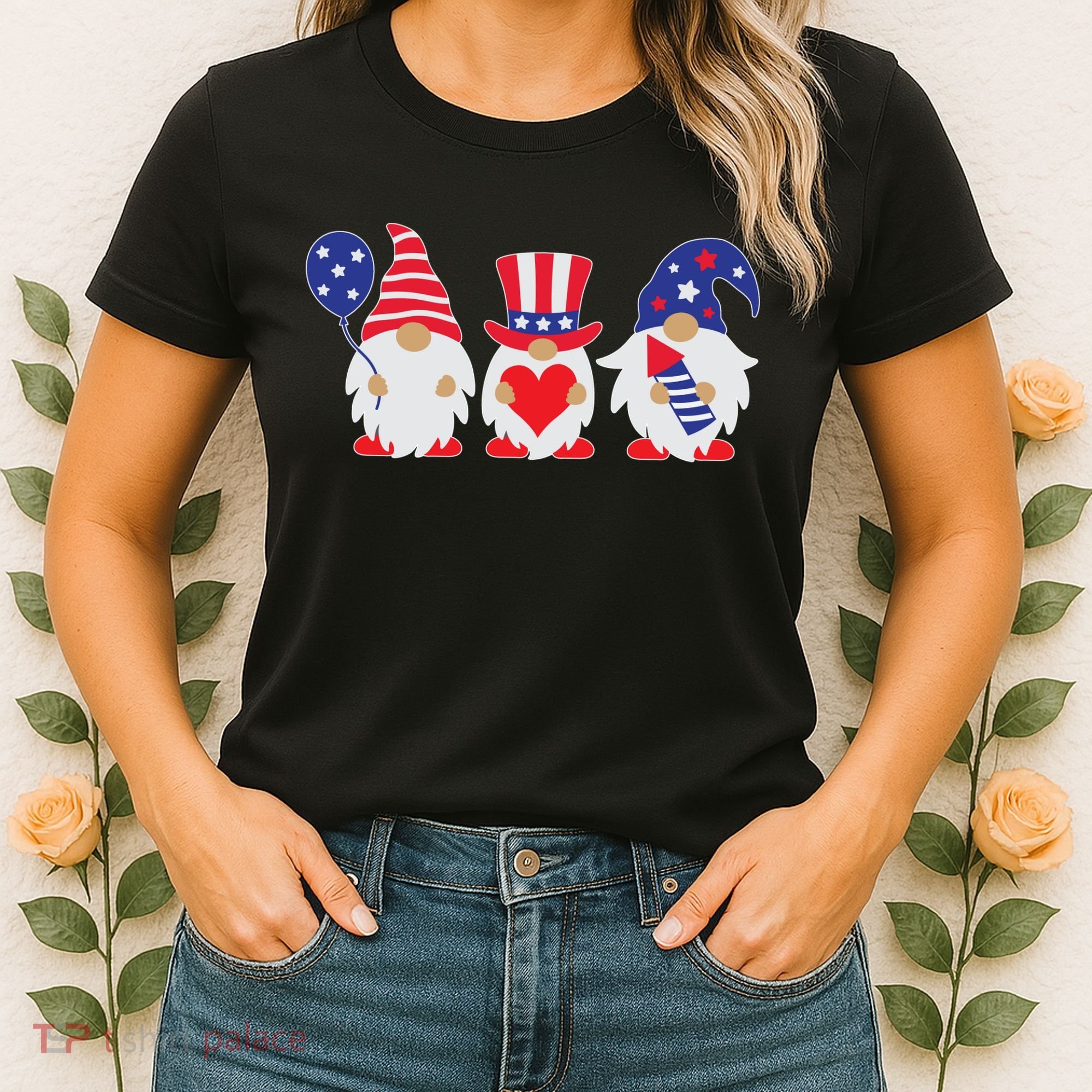 4th of July Lawn Gnomes USA Women's T-Shirt