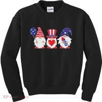 4th of July Lawn Gnomes USA Kids Sweatshirt thumb 0