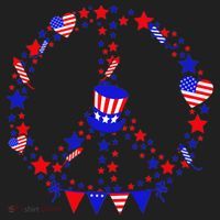 4th Of July Patriotic Peace Sign Women's Sweatshirt thumb 2