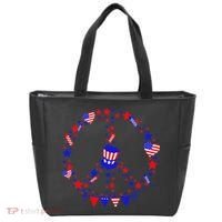 4th Of July Patriotic Peace Sign Tote Bag thumb 0