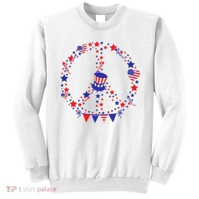 4th Of July Patriotic Peace Sign Sweatshirt
