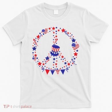 4th Of July Patriotic Peace Sign T-Shirt