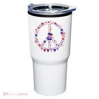 4th Of July Patriotic Peace Sign Tumbler thumb 0