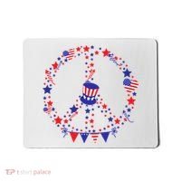 4th Of July Patriotic Peace Sign Mousepad thumb 0