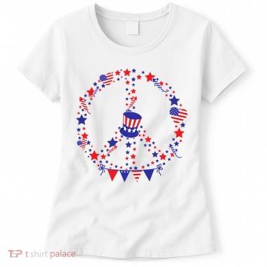 4th Of July Patriotic Peace Sign Women's T-Shirt