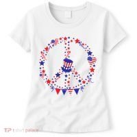 4th Of July Patriotic Peace Sign Women's T-Shirt thumb 0