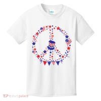 4th Of July Patriotic Peace Sign Kids T-Shirt thumb 0