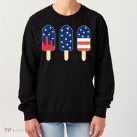 4th of July Popsicle Red White Blue American Flag Women's Sweatshirt thumb 0