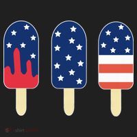 4th of July Popsicle Red White Blue American Flag Women's Sweatshirt thumb 2