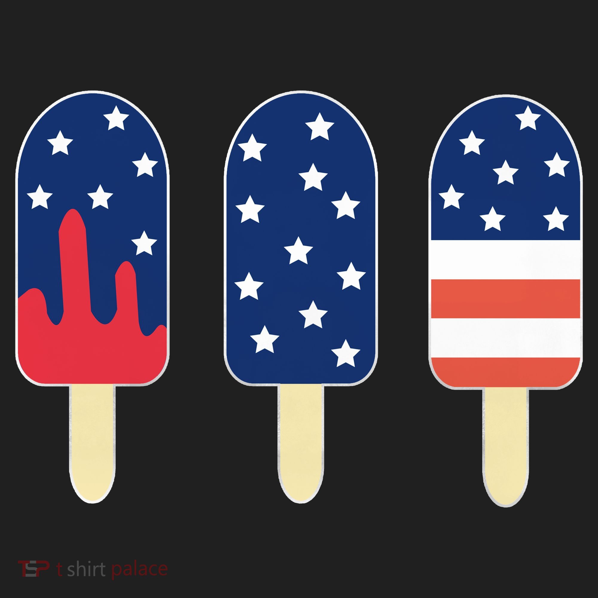 4th of July Popsicle Red White Blue American Flag Women's Sweatshirt