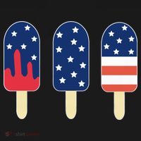 4th of July Popsicle Red White Blue American Flag Women's Hoodie thumb 2