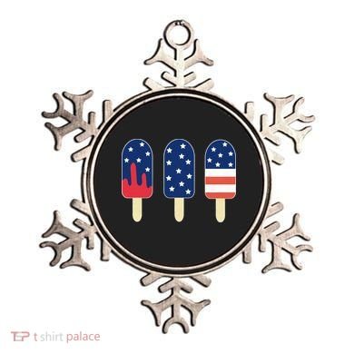 4th of July Popsicle Red White Blue American Flag Ornament