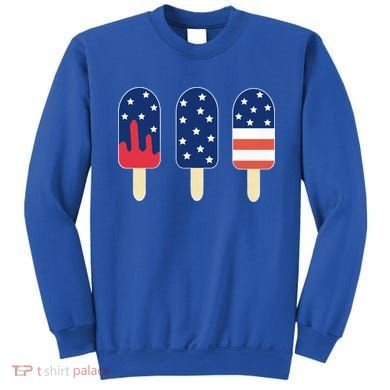 4th of July Popsicle Red White Blue American Flag Sweatshirt