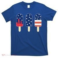 4th of July Popsicle Red White Blue American Flag T-Shirt thumb 0