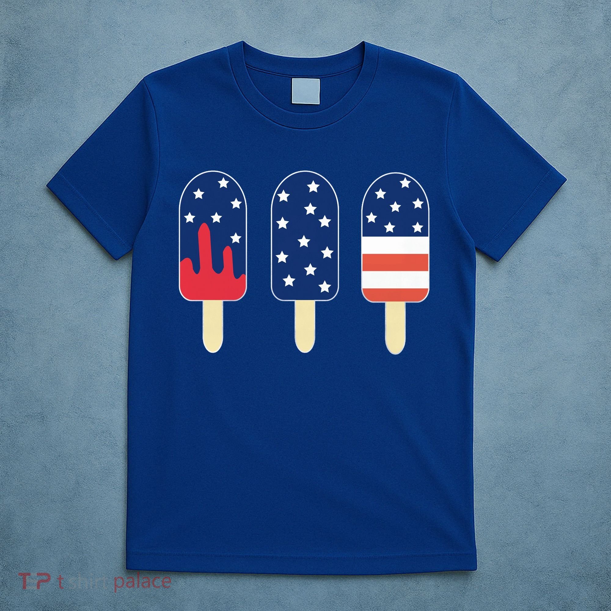 4th of July Popsicle Red White Blue American Flag T-Shirt