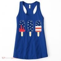 4th of July Popsicle Red White Blue American Flag Women's Tank Top thumb 0