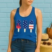 4th of July Popsicle Red White Blue American Flag Women's Tank Top thumb 2