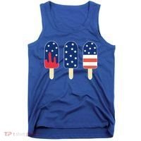 4th of July Popsicle Red White Blue American Flag Tank Top thumb 0