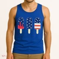 4th of July Popsicle Red White Blue American Flag Tank Top thumb 3