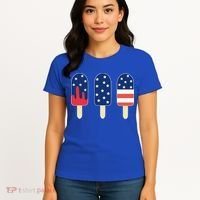 4th of July Popsicle Red White Blue American Flag Women's T-Shirt thumb 4